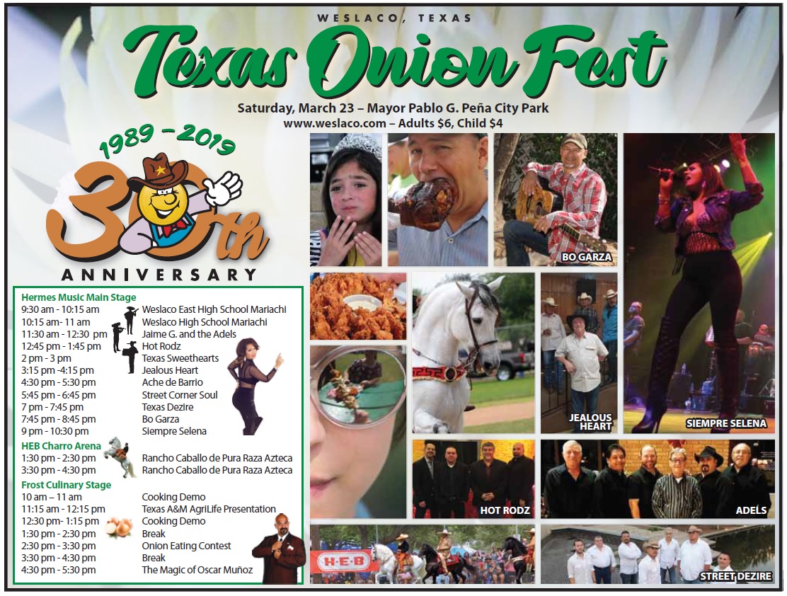 Flyer Texas Onion Fest Schedule