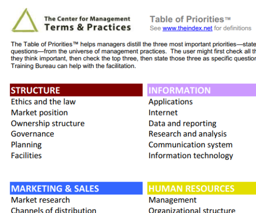 Table of Priorities THUMBNAIL Table of Priorities THUMBNAIL