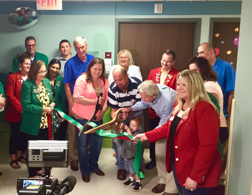 Jolly Time Popcorn Room Ribbon Cutting on the children's floor at UnityPoint Health-St. Luke's