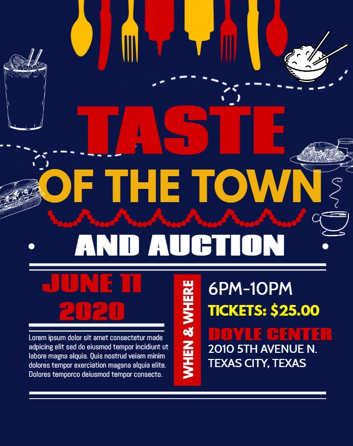 Taste of the Town and Auction flyer Taste of the Town and Auction flyer