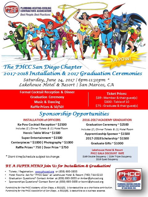 PHCC San Diego Installation & Graduation 2017