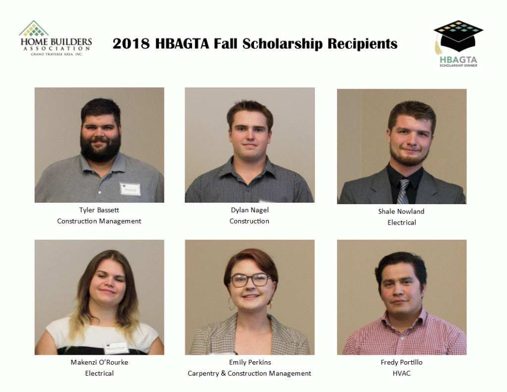 2018 Fall Scholarship Recipients