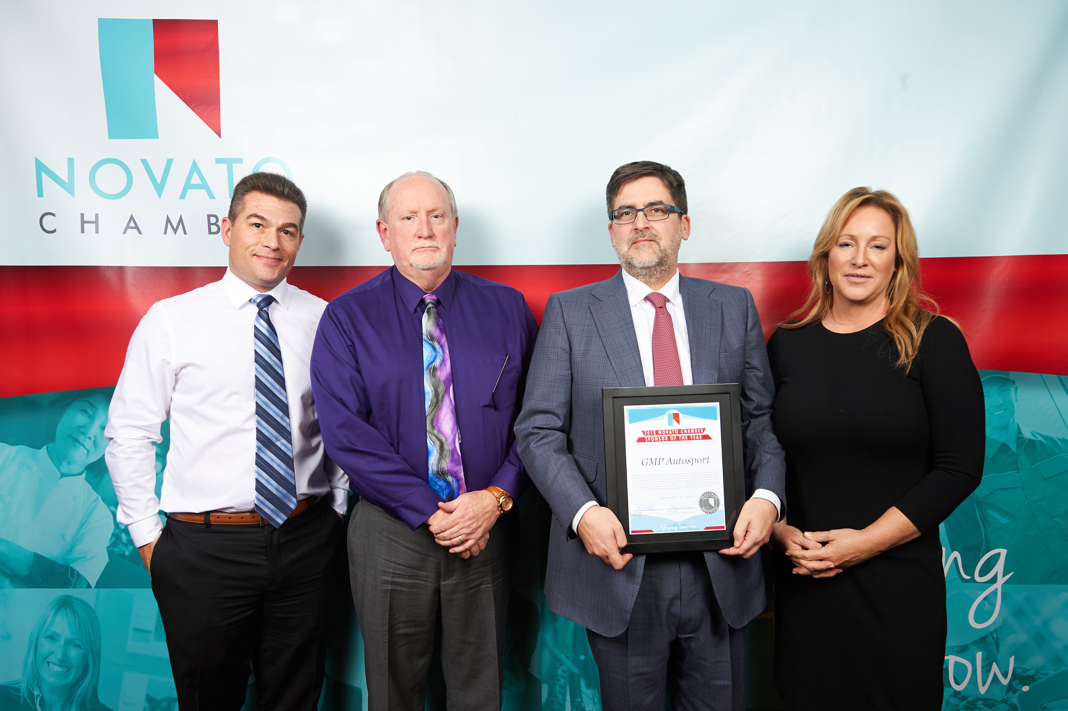 2019 Honors Dinner Novato Chamber Board Volunteer Year Step Repeat Rob Martel (10) GMP Sponsor of the year