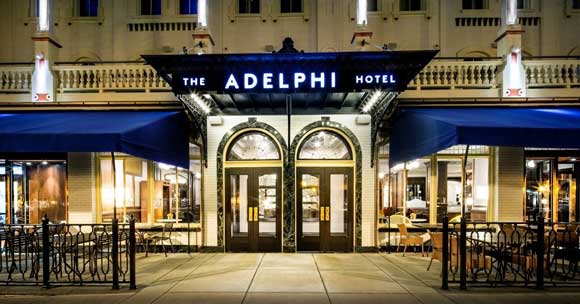 exterior shot of Adelphi Hotel