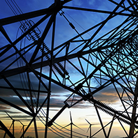 high voltage post high voltage post.High-voltage tower sky background.