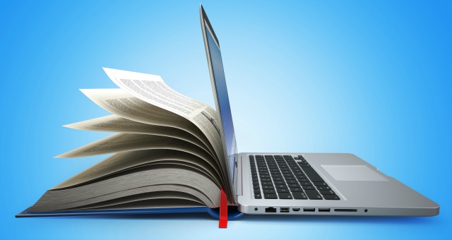 E-learning. Concept of education. Internet labrary. Book and Laptop. 3d E-learning. Concept of education. Internet labrary. Book and Laptop. 3d