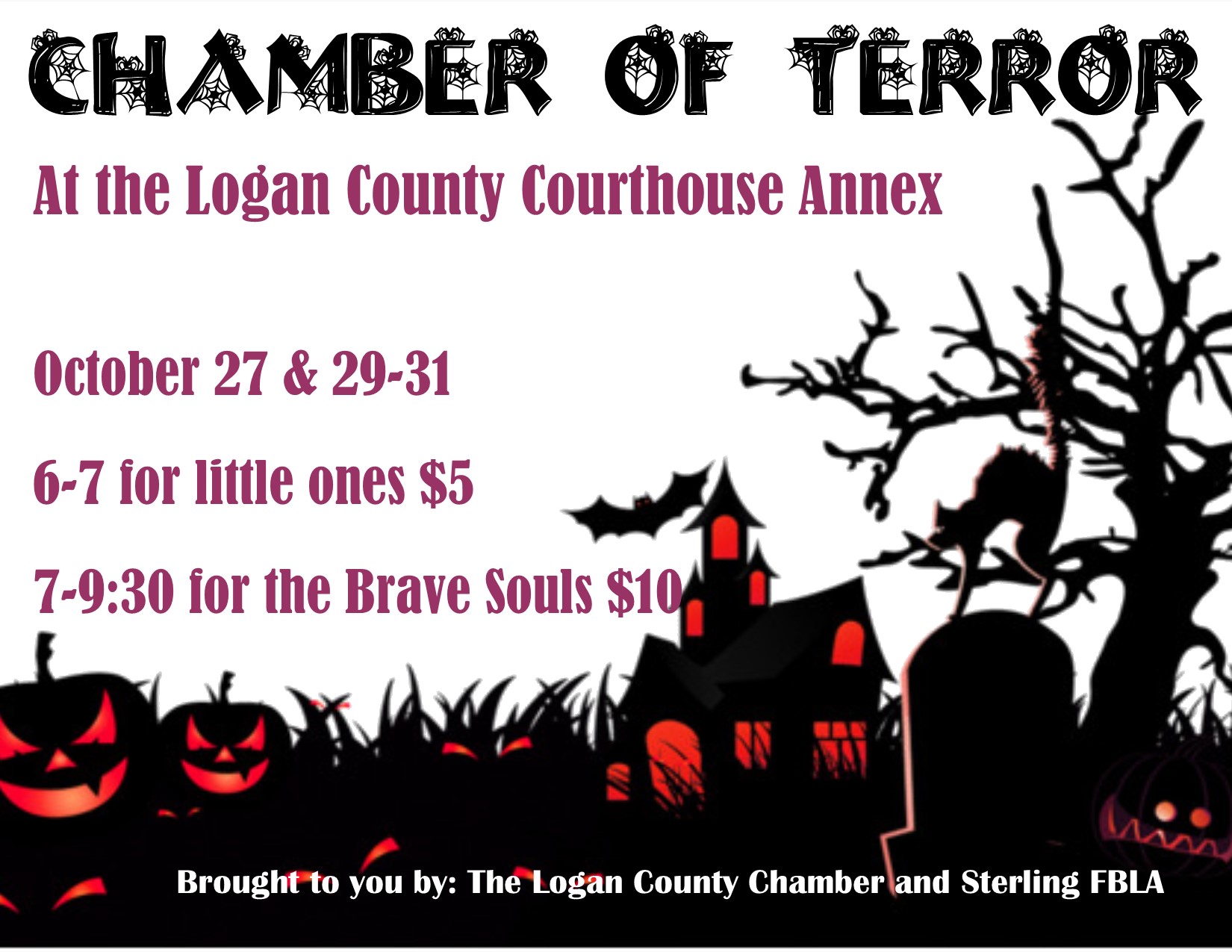 Chamber of Terror flyer Chamber of Terror flyer