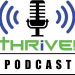 Podcast Logo Square Blue Soudwaves The Thrive! Podcast logo