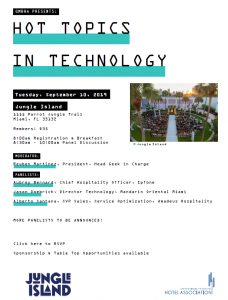 GMBHA Technology Panel at Jungle Island 9.10.2019 GMBHA Technology Panel at Jungle Island 9.10.2019