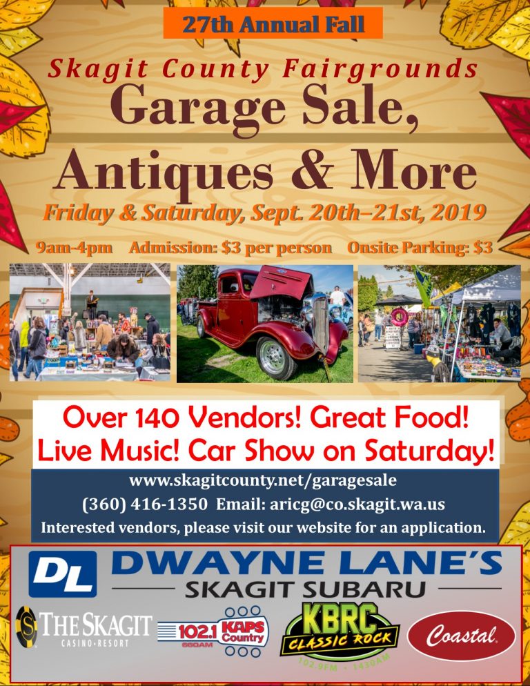 Skagit County Fairgrounds Fall Garage Sale September 20-21 - Mount ...