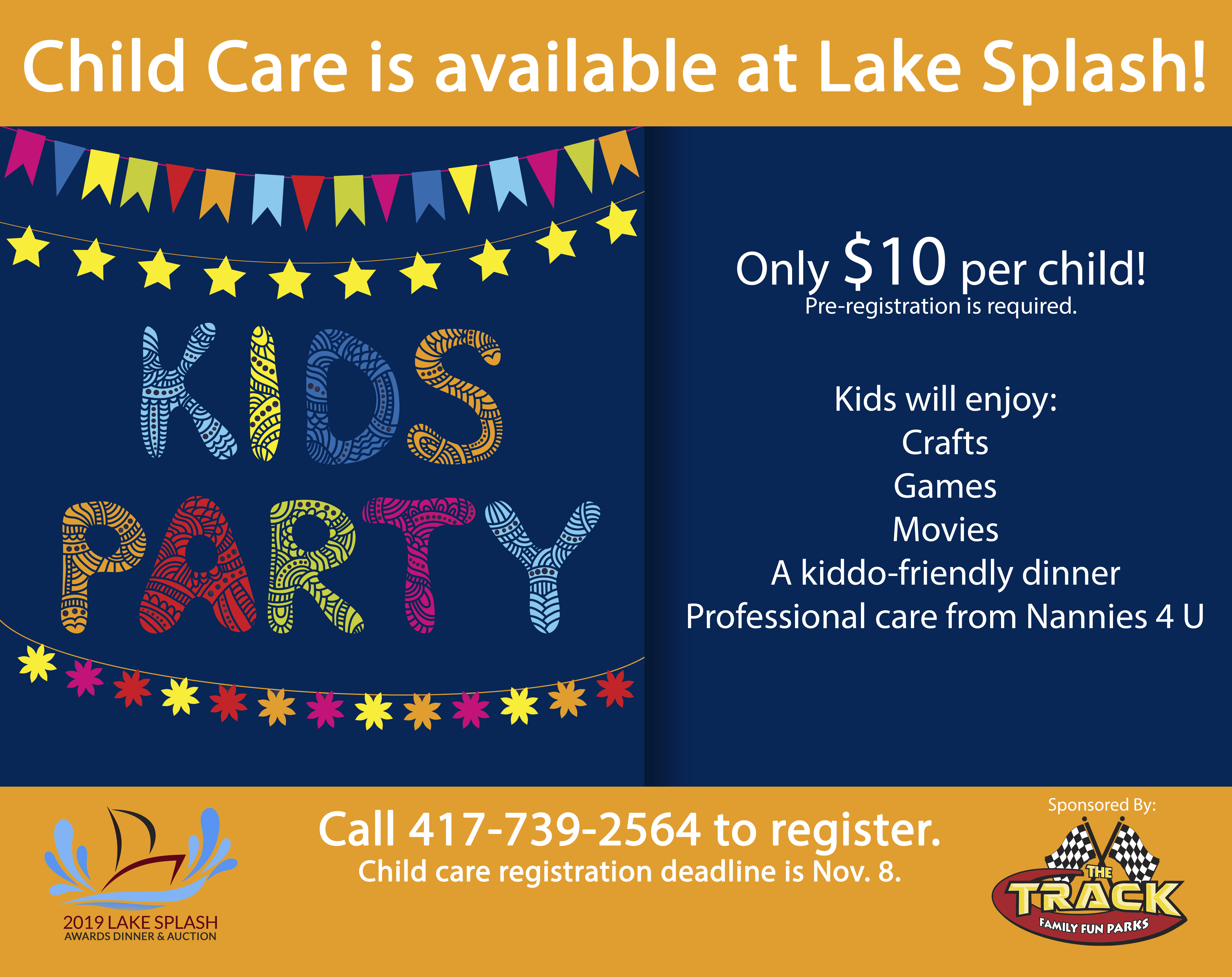 Kids party invitation poster Invitation vector poster for kids birthday party